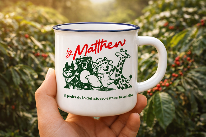 Taza de Cerámica Tipo Peltre – Edición Safari